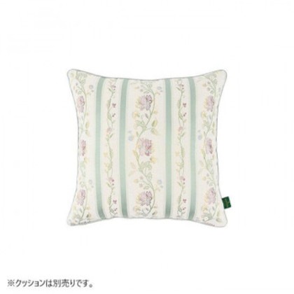 川島織物セルコン ミントン ハドンホールフラワーリボン 背当クッションカバー 45×45cm LL1221 G グリーン