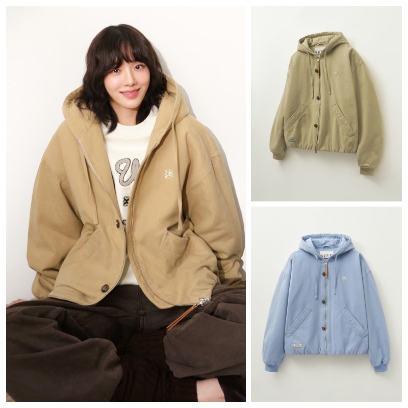 【SATUR】 TEO PADDED HOOD ZIP-UP : 2COLOR