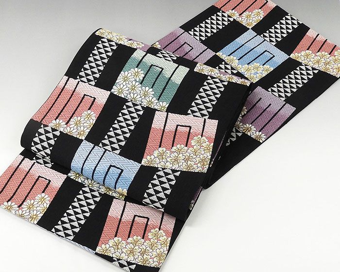 袋帯 新品仕立済 正絹 西陣 廣部商事謹製 源氏香模様 袋帯 新品 仕立て上がり