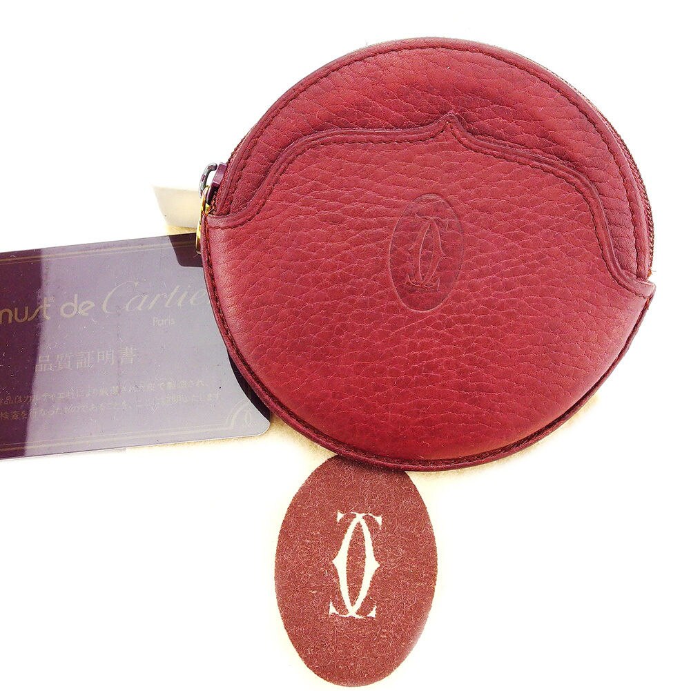 コインケース 小銭入れ マストライン ボルドー 中古