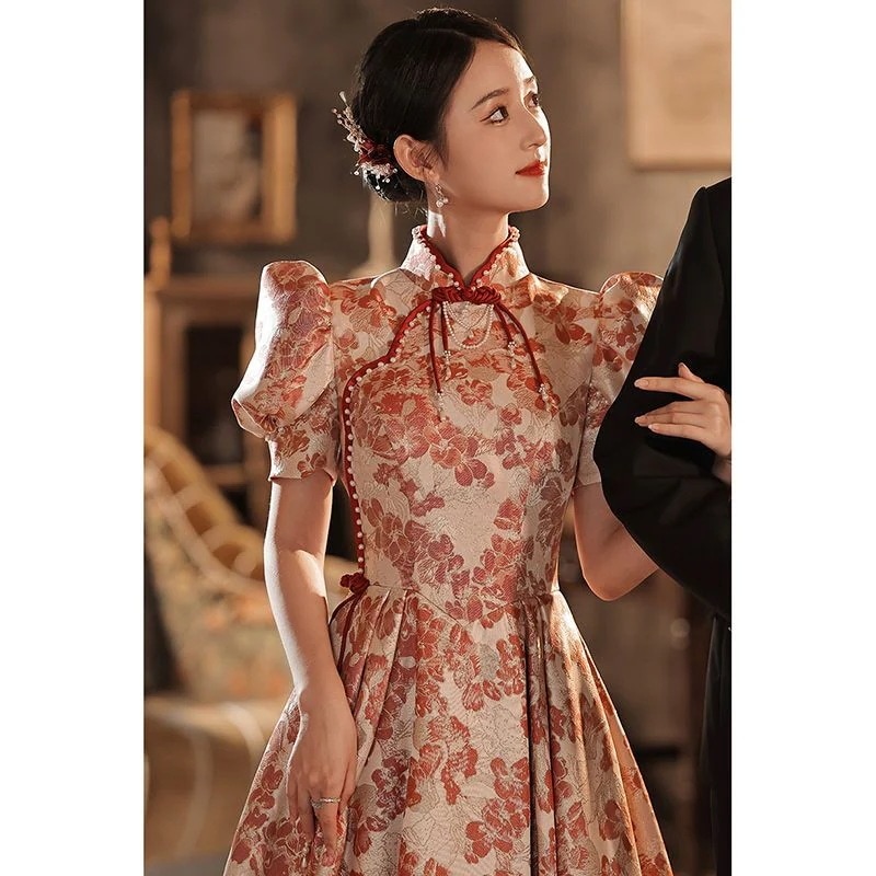 風乾杯ドレス花嫁結婚式2024年エレガントな気質婚約ドレスは毎日着用できます