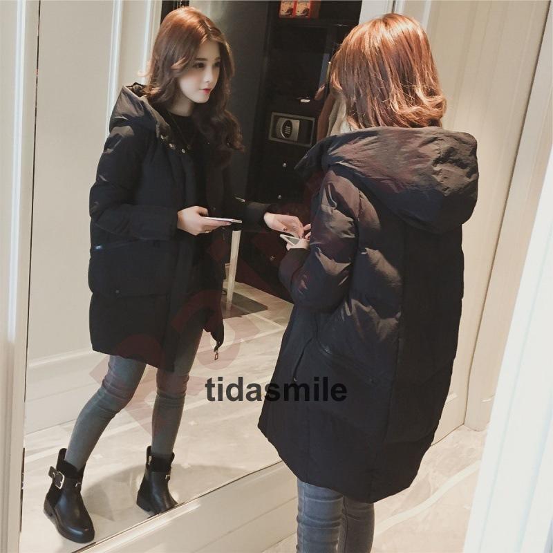 入庫秋冬物中綿コートロング丈ダウンジャケット風レディースアウター中綿入りジャケット冬服軽量裏ボアフード付き保温防寒防風 5,516円