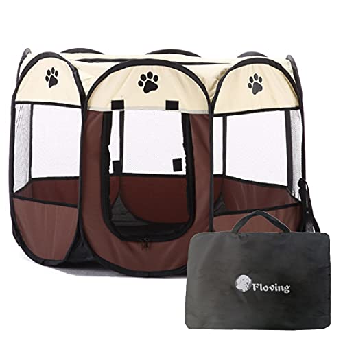 八角形 ペットサークル 折りたたみ式 収納バッグ付き 猫 犬 ケージ 組み立て不要 ペット用サークル