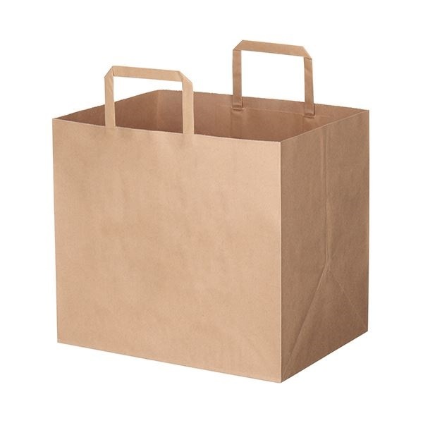 （まとめ） HEIKO Hフラットチャームバッグ300-1 茶 #003277101 1パック（50枚） 2セット