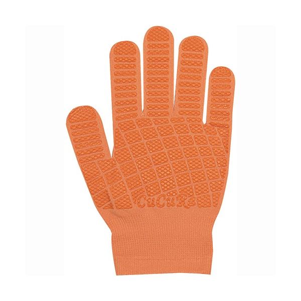 （まとめ）福徳産業 CuCuRa（キュキュラ） すべり止め付軍手 オレンジ 1双 [x30セット]