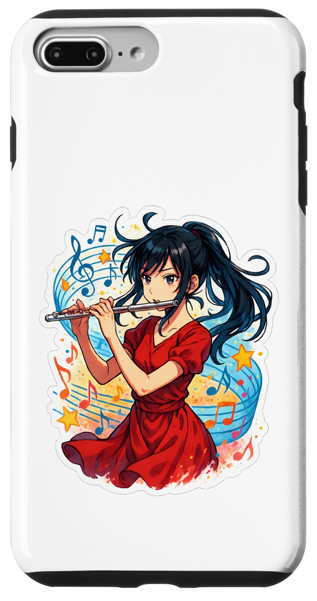 フルート奏者 アニメ 楽器 スマホケース iPhone 7 Plus/8 Plus 用 6,355円