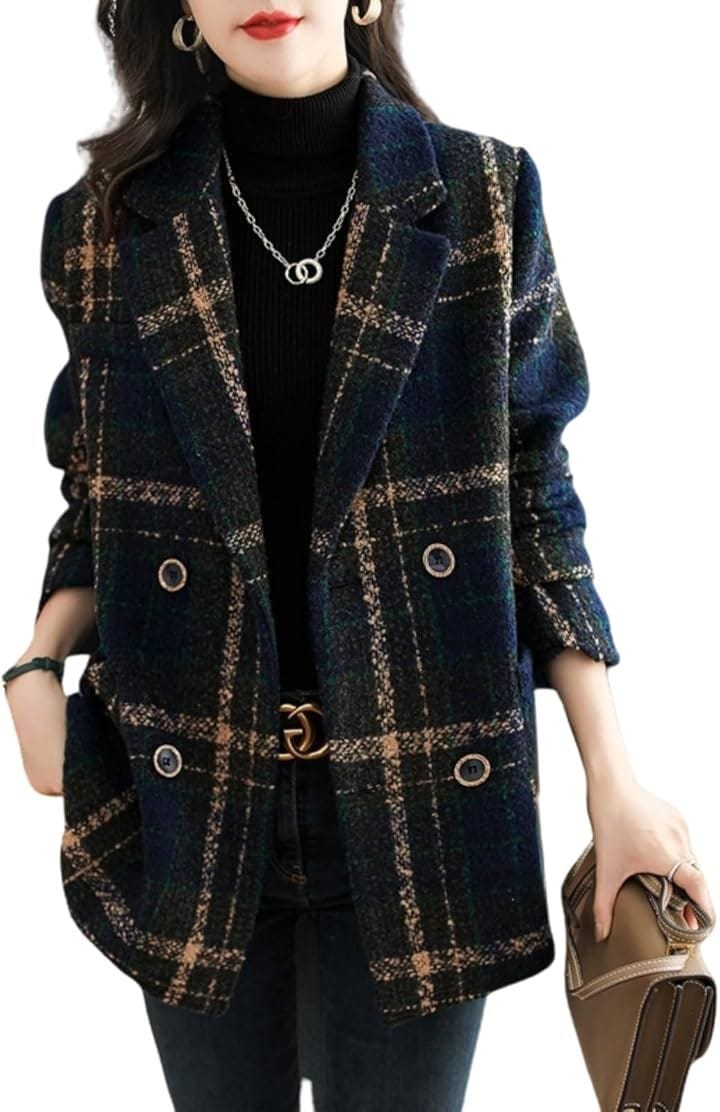 コート レディース アウター 中厚手 ジャケットコート チェック柄 オーバーサイズ ゆったり 秋冬 防寒 暖かい 上品 おしゃれ チェックコート トレンチコート(チェック, M)