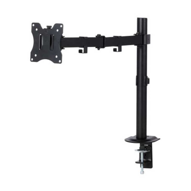 エレコム　ELECOM　モニターアーム シングル アーム ( 17～32インチ 耐荷重9kg VESA規格 ディスプレイ モニター 対応 ) クランプ＆グロメット式 ケーブル収納　DPA-SN01BK