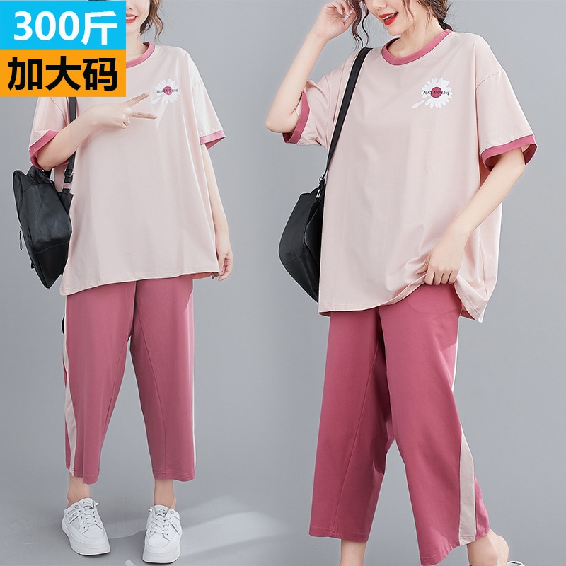 2XL5XL：150KGまで2点セット夏 韓国 パジャマ レディース 妊婦 マタニティ ルームウェア 大きいサイズ6L 5L 4L ゆったり かわいい 上下セット入院出産部屋着寝巻きナイトウェア