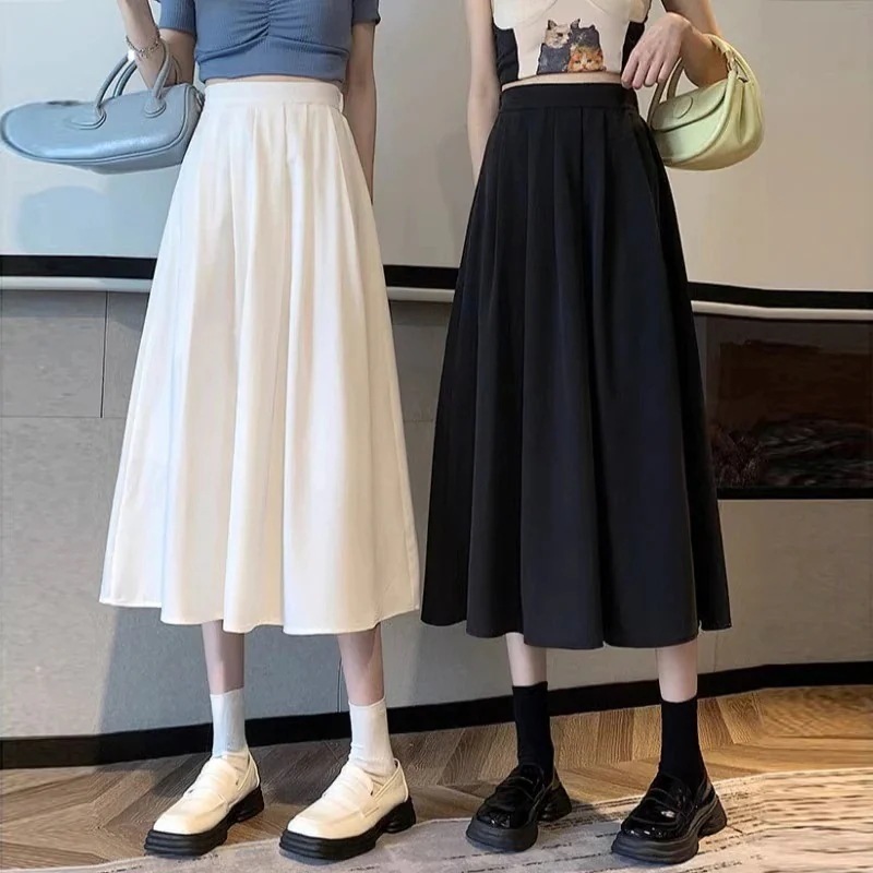 プリーツスカート半身スカート女性25新作ハイウエストアンブレラスカートロングスカートのロングセクション