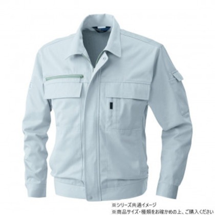 桑和 4221 長袖ブルゾン 6Lサイズ シルバーグレー(22)