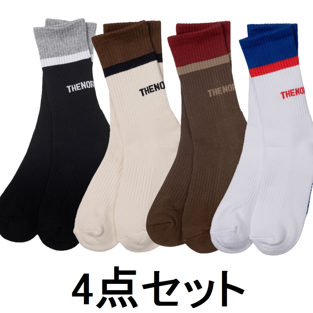 [4点セット] WL MIDSOCKS スポーツ 靴下 スポーティ 韓国スタイル 季節の変わり目 キャンプ