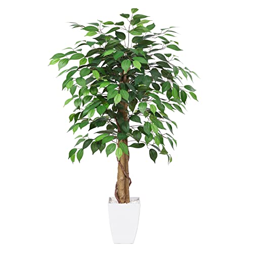 MOSADE 造花ドットコム ガジュマル プレミアム 光触媒 消臭 フェイクグリーン 「高さ120cm 幅56cm 奥行56cm」 鉢は取り外し不可 人工 観葉植物 観葉樹 フェイク 造花 室内 ホ