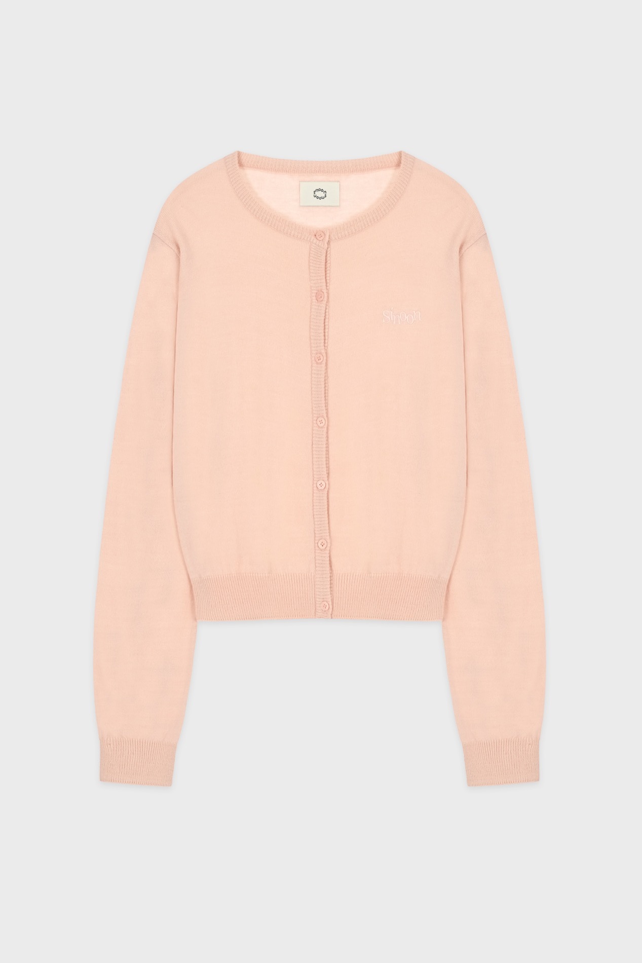 【SINOON】 SINOON LOGO CARDIGAN : LIGHT PINK