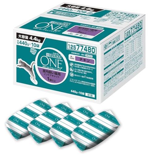 ピュリナ ワンキャット 室内飼い猫用 インドアキャット チキン 4.4KG(440G×10袋入)