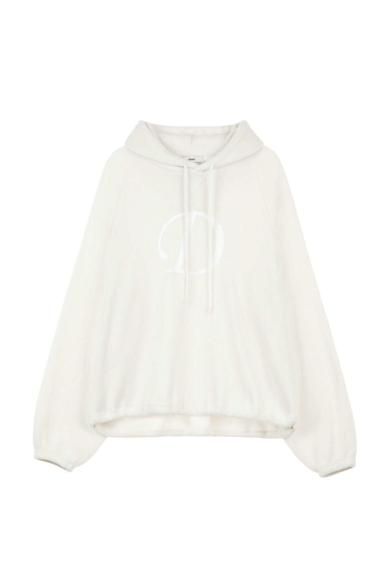 【DEINET】 SMOOTH D LOGO HOODIE : IVORY