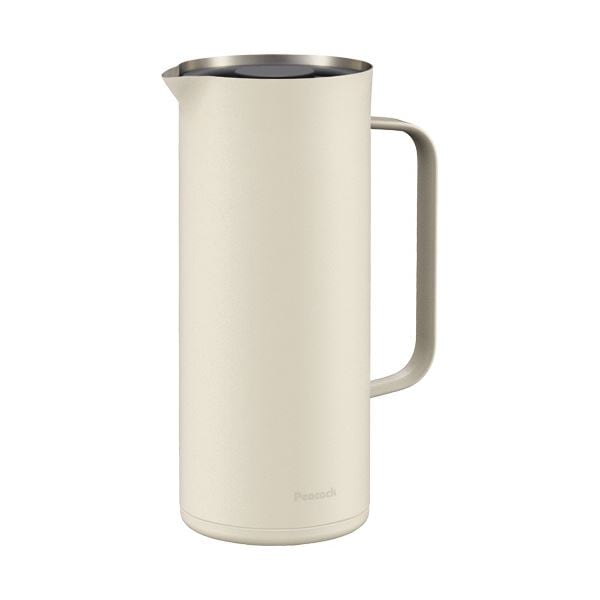 （まとめ）ピーコック リビングポット ステンレス1L ホワイト AHW-100 1台[x2セット]