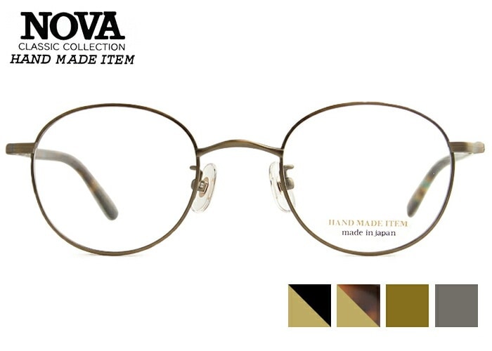 ノヴァ NOVA H-3118 4color 日本製 メンズ レディース チタン 丸 メガネ めがね 眼鏡 nov5