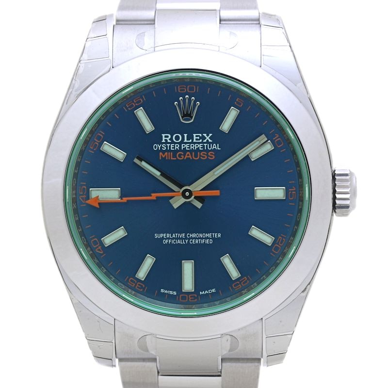 ROLEX ロレックス ミルガウス Ｚブルー ランダム番 116400GV 【保護シール付き】 【未使用】 腕時計 メンズ ステンレススチール SS/40132