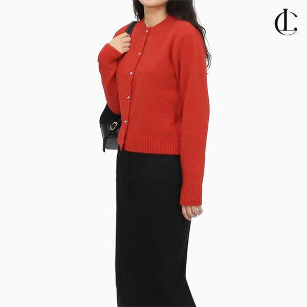 女性カーディガン ラウンドネック ベーシック 長袖アウター LFR006