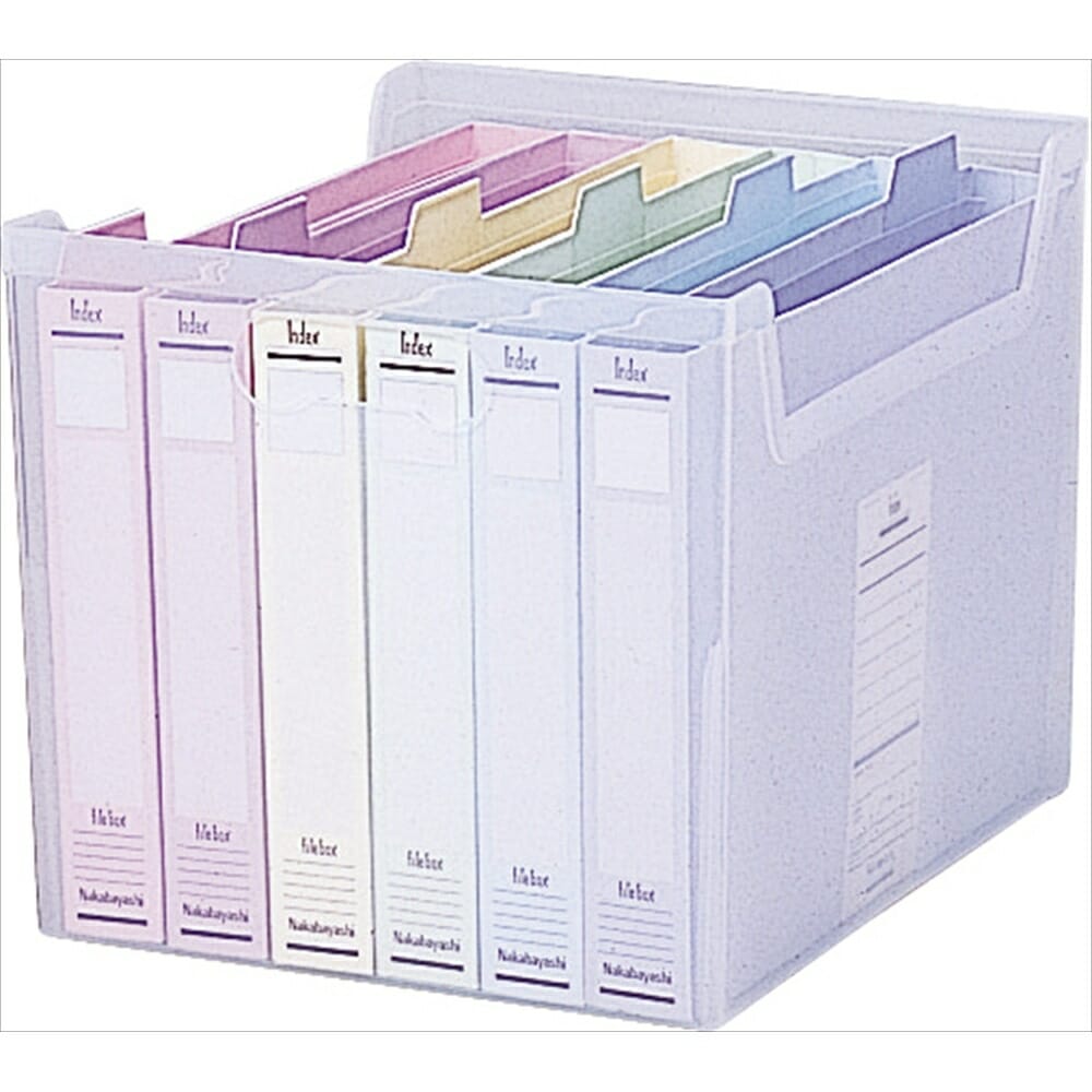 （まとめ買い）インデックスファイルボックス F3 クリア フボI-F3C [x3]