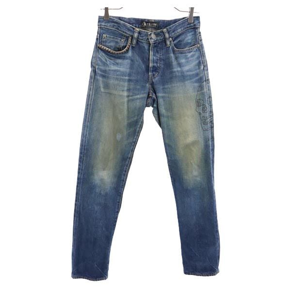 アンディウォーホール ヒステリックグラマー テーパードデニムパンツ XS Andy Warhol HYSTERIC GLAMOUR ボタンフライ ジーパン レディース