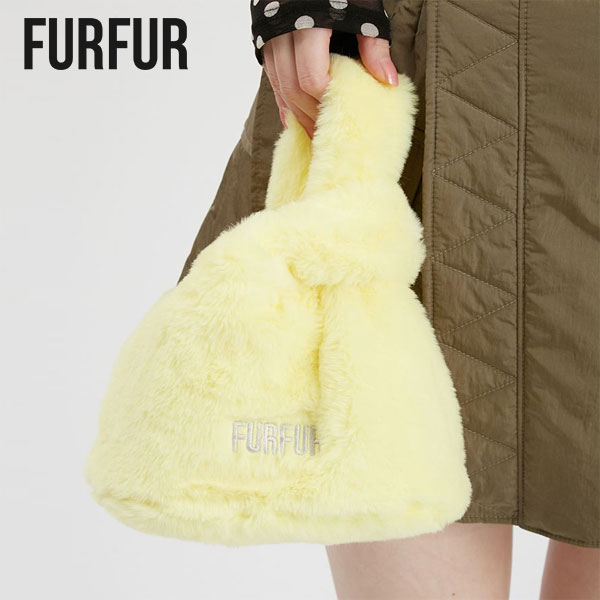 【SALE30%OFF】【即納】ファーファー FURFUR バッグ 24秋冬 エコファーマーケットバッグ ハンドバッグ ファー rwgb245524