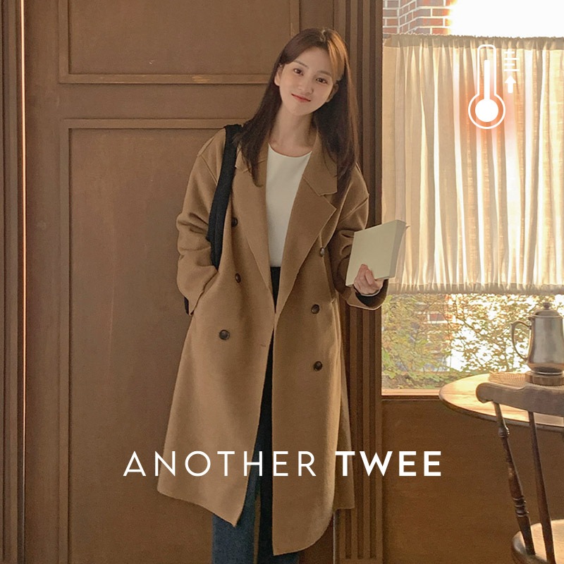 [tct0116] 韓国ファッションダブルハンドメイドロングコート