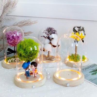 今年人気のブランド品や [韓国直送] 導かれた感情的なウッドyuriドーム7種類の冷凍庫ブーケブーケウェディングガールフレンドの誕生日 インテリア照明・ライト