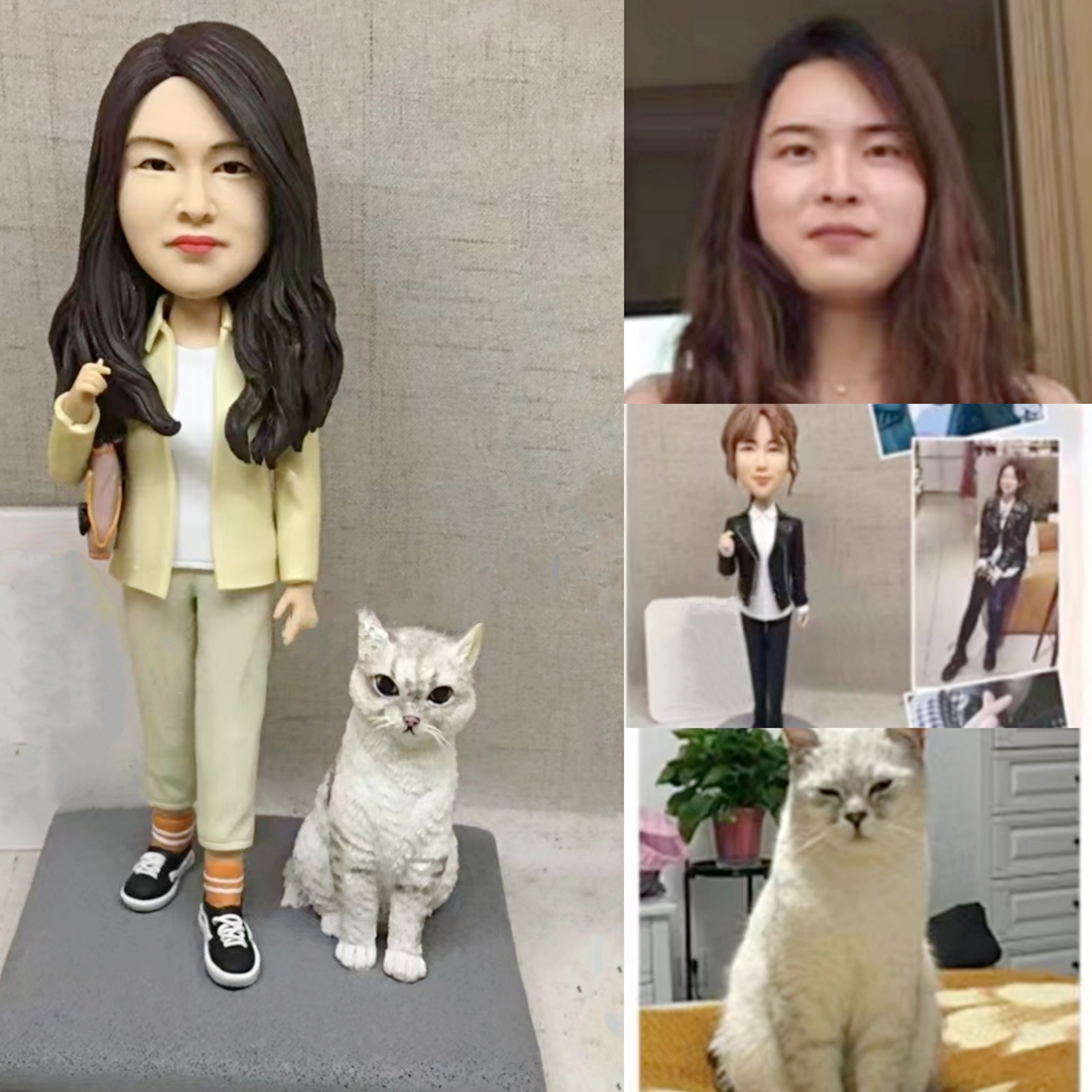 【オーダーメイド】3D肖像画 似顔絵 人形 フィギュア 彼氏 彼女 誕生日 ケーキトッパー 記念日 カップル 友達 プレゼント