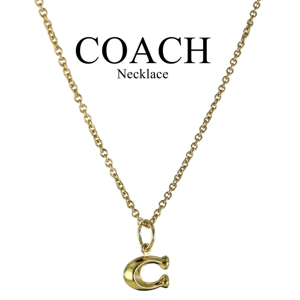 コーチ ネックレス レディース おしゃれ アクセサリー ブランド 20代 30代 シンプル 40代 ゴールド チェーンネックレス ペンダント 女性 妻 彼女 誕生日プレゼント 結婚式 結婚記念日 プ