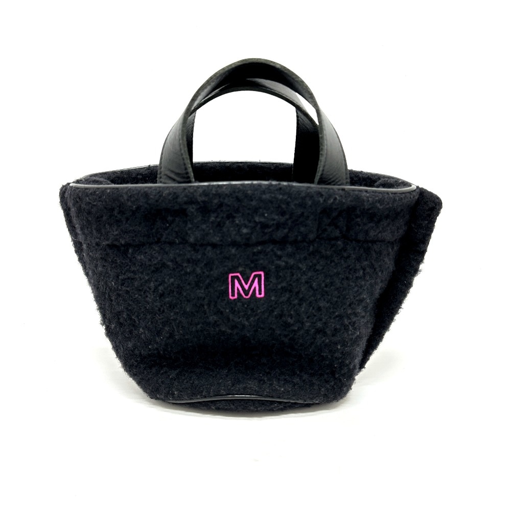 LUDLOW ラドロー ハンドバッグ Mロゴ ファー ブラック