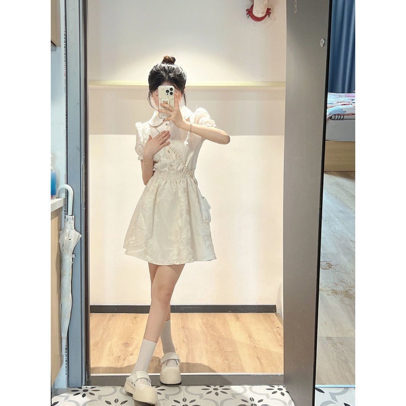 【1つ買うと10つ無料】リトルホワイトファーストラブドレス女性夏の気質の気質妖精妖精プリンセスパフスカート