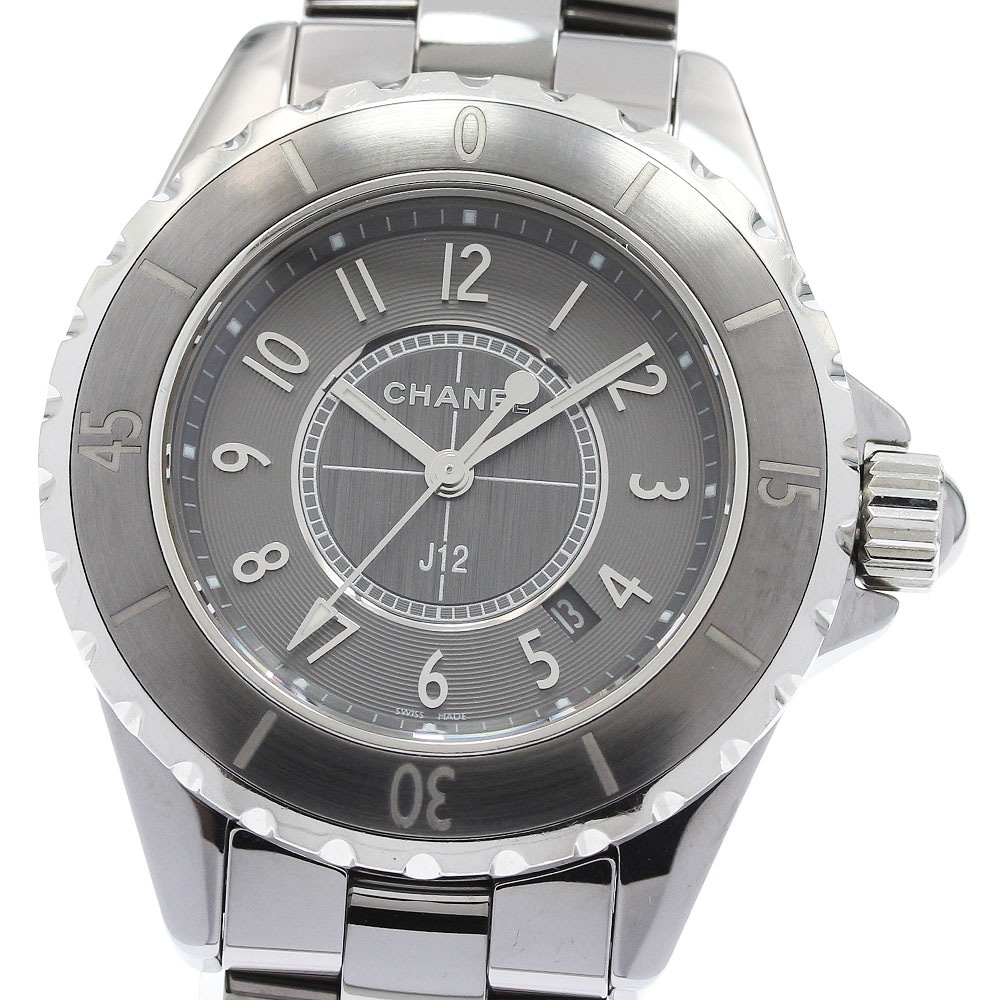 シャネル CHANEL H2978 J12 クロマティック デイト クォーツ レディース 良品 保証書付き_961095【中古】