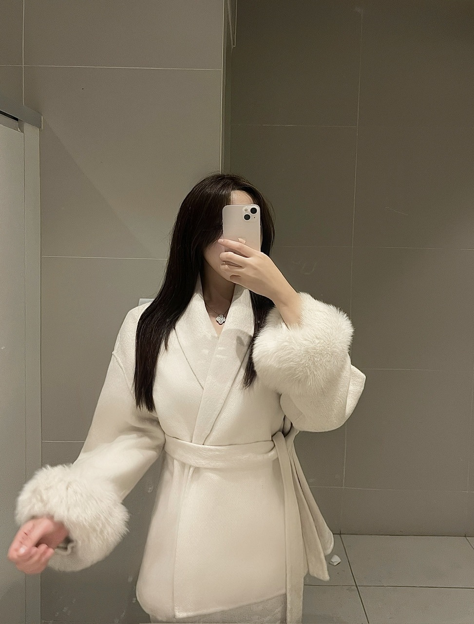 [高クオリティ] スノー フォックスファー ハンドメイド コート(2colors)