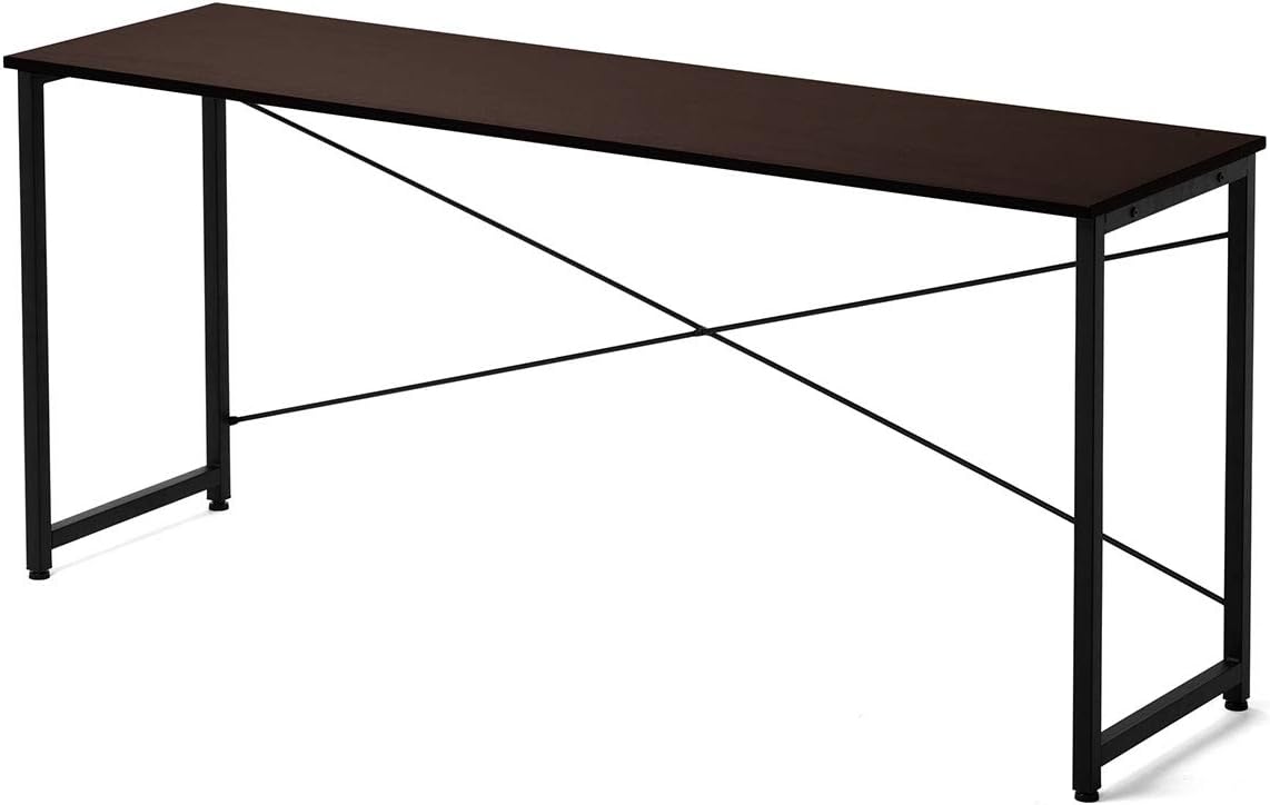 サンワダイレクト シンプルワークデスク 幅160×奥行45cm モニターアーム対応 組立簡単 パソコンデスク 机 PCデスク ブラウン 100-DESKF026BR