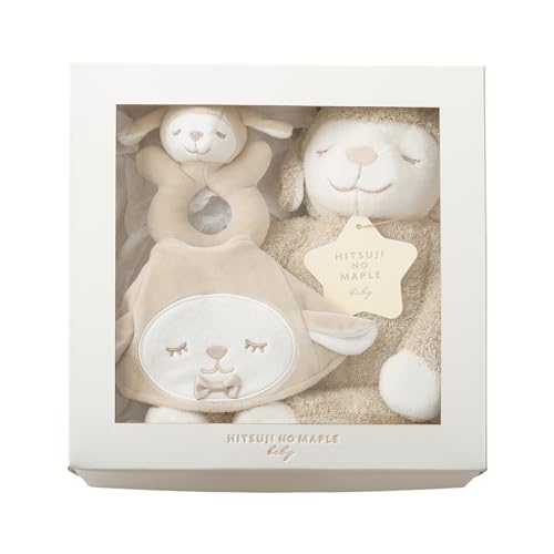 りぶはあと ベビーギフトセット メイプル ひつじのメイプル ロップ (ギフトボックス3点セット) 出産祝い かわいい ふわふわ お祝い プレゼント 28002-13