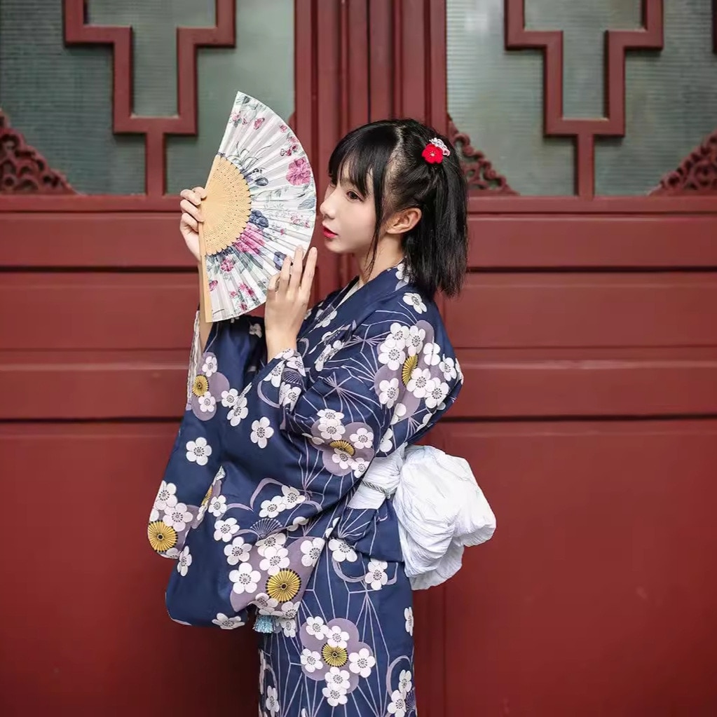 浴衣 和服 女性用 桜 和服 浴衣 フルセット 和服セット アイロン不要 着やすいタイプ