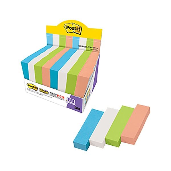 （まとめ）3M ポスト・イット 強粘着見出しマルチカラー4 50×15mm 4色 7001SS-MC-4 1パック（32冊）(×5セット)