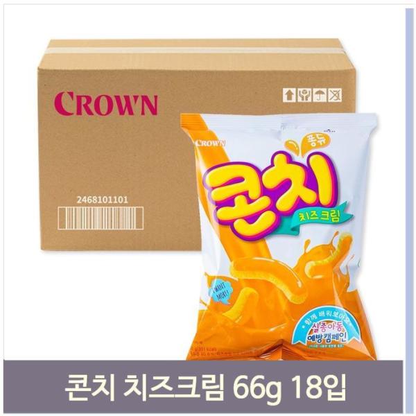 大容量 おやつ クラウン コーンチ チーズクリーム お菓子 66g 18入り