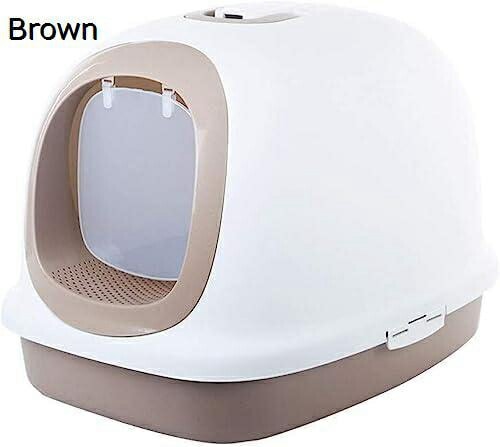 猫用トイレ本体 62*46*44cm ペット用品 ジャンボサイズの超大型猫のためのカバードごみトレイ 迅速かつ容易なクリーニング 広々としたインテリア