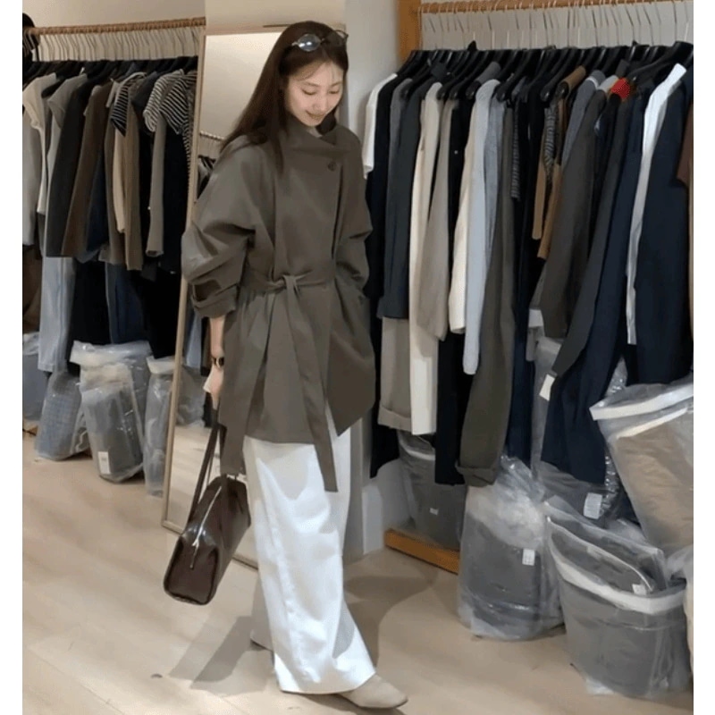 ウインドブレーカーコート レディース 2025新作 スモールコート 英国風 今人気 韓国風 ショートスタイル