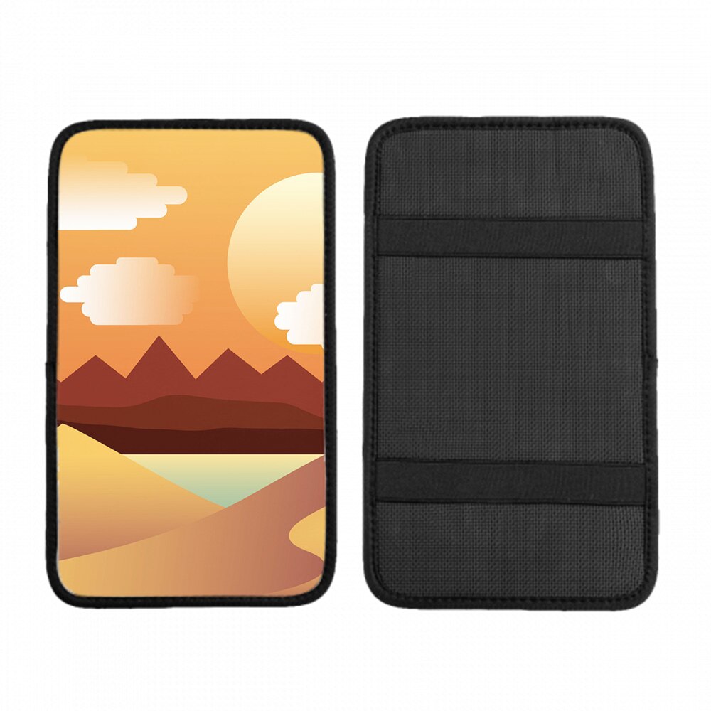 車の手すりボックスクッション 山-風景-写真-孤立 ほこりや傷から耐久性と通気性