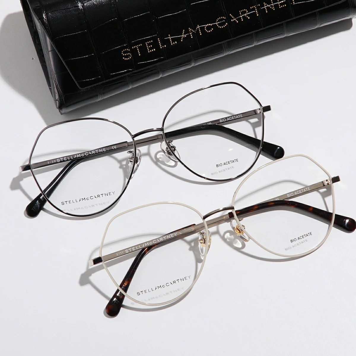 STELLA McCARTNEY ステラマッカートニー メガネ SC50003U レディース ボストン型 フルリム メタルフレーム めがね 眼鏡 伊達メガネ ロゴ カラー2色