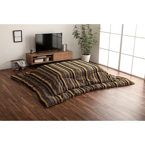 1151720293003 こたつ布団 長方形 日本製 シェニール カラフル エスニック イエロー 約200×250cm メーカー直送