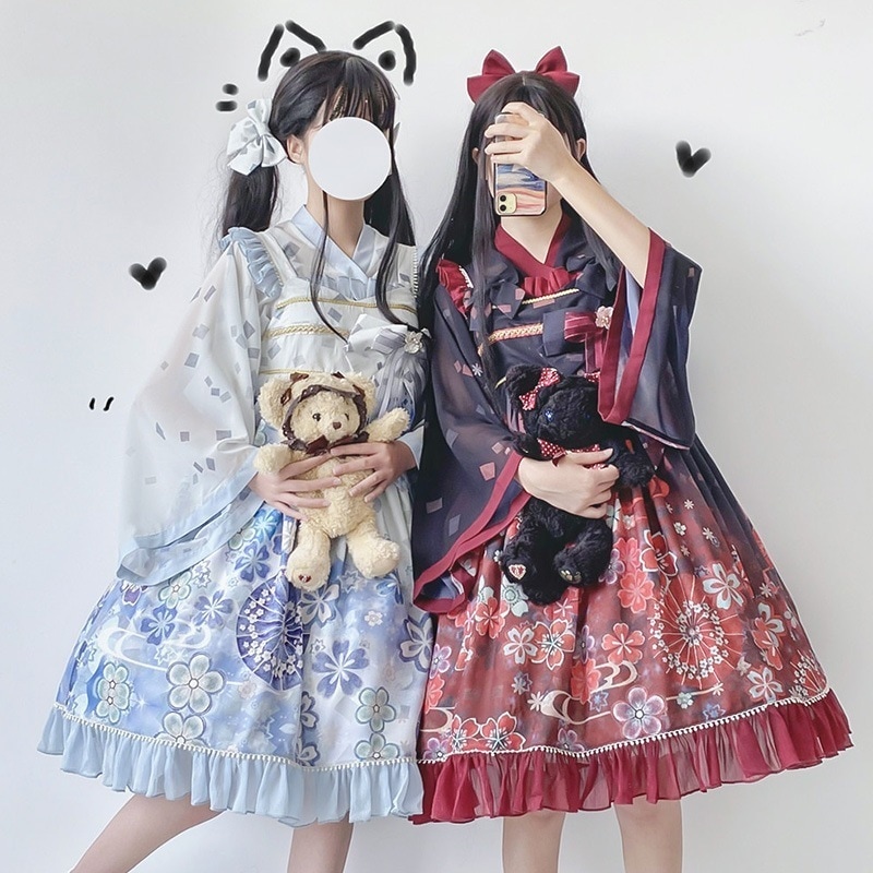 薔薇花恋 ロリータワンピースフルセット 8,469円