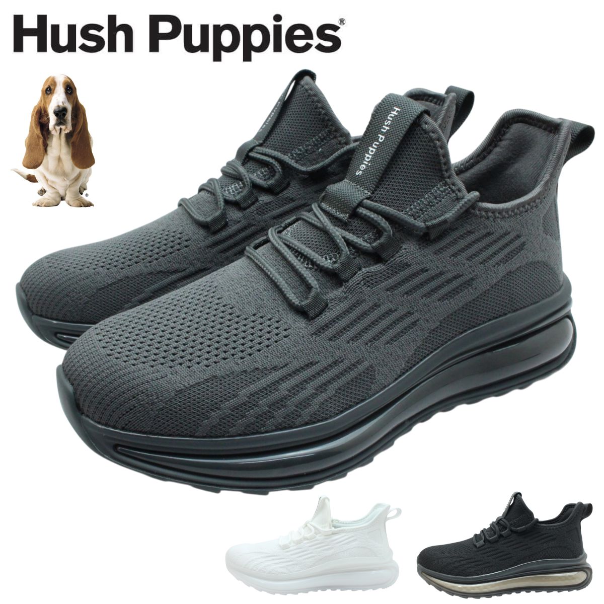 ハッシュパピー Hush Puppies メンズ スニーカー M-0003CT ハンズフリー 軽量 3E 軽量 紐 レースアップ ウォーキングシューズ スリッポン ローカット