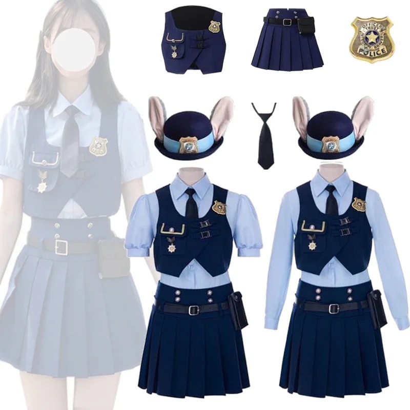 ジュディ コスプレ 衣装 ジュディ・ホップス コスプレ 警察服 警察官 撮影用 ハロウイン クリスマス コスチュー 帽子付き