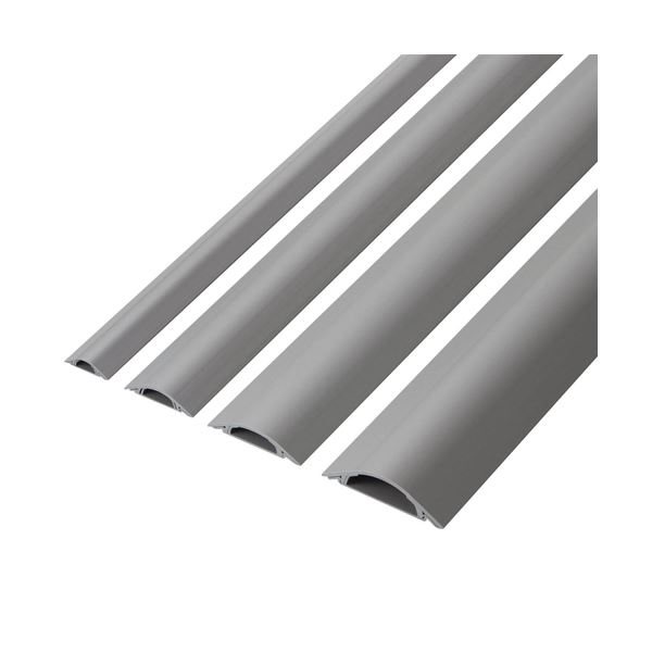 （まとめ） エレコム 床用モール 幅45mm×長さ1m グレー LD-GA1307／LG 1本 (×10セット)