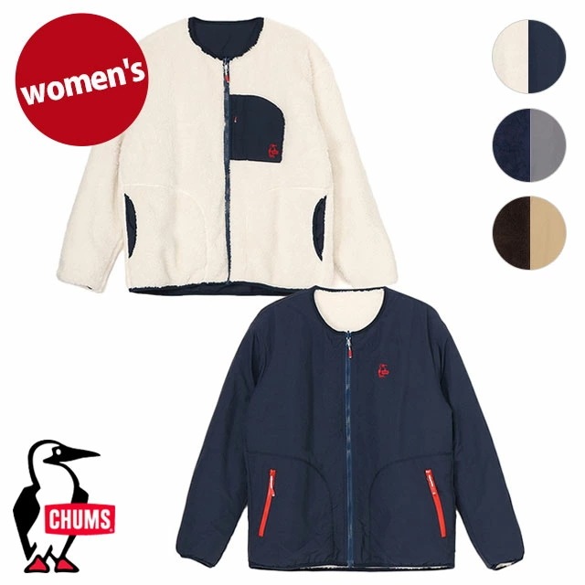 エルモ フリース リバーシブル ブルゾン [CH14-1421] W Elmo Fleece Reversible Blouson レディース アウター ノーカラー ボアジャケット